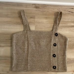 textured cropped tank